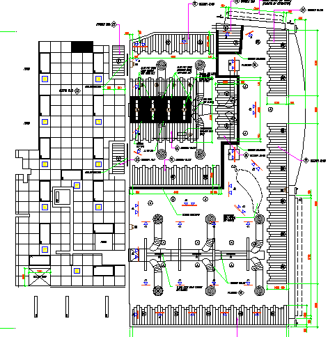 Ground floor reflection ceiling plan details of restaurant dwg file