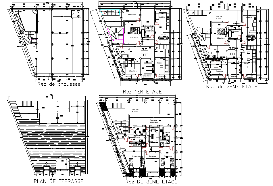 Ground floor to roof plan layout file