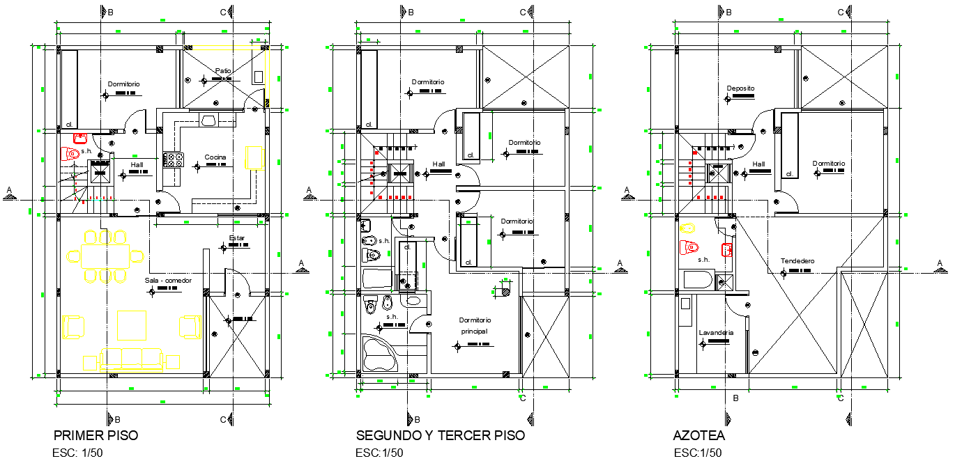 Ground floor to terrace floor single family home layout file