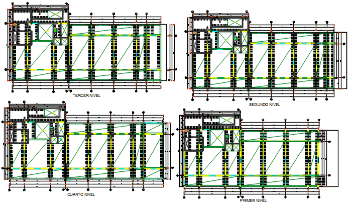 Ground floor to terrace floor working plan detail dwg file