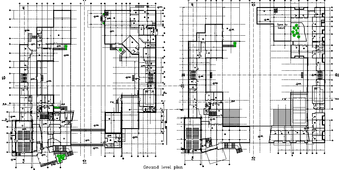 Ground floor working plan detail dwg file