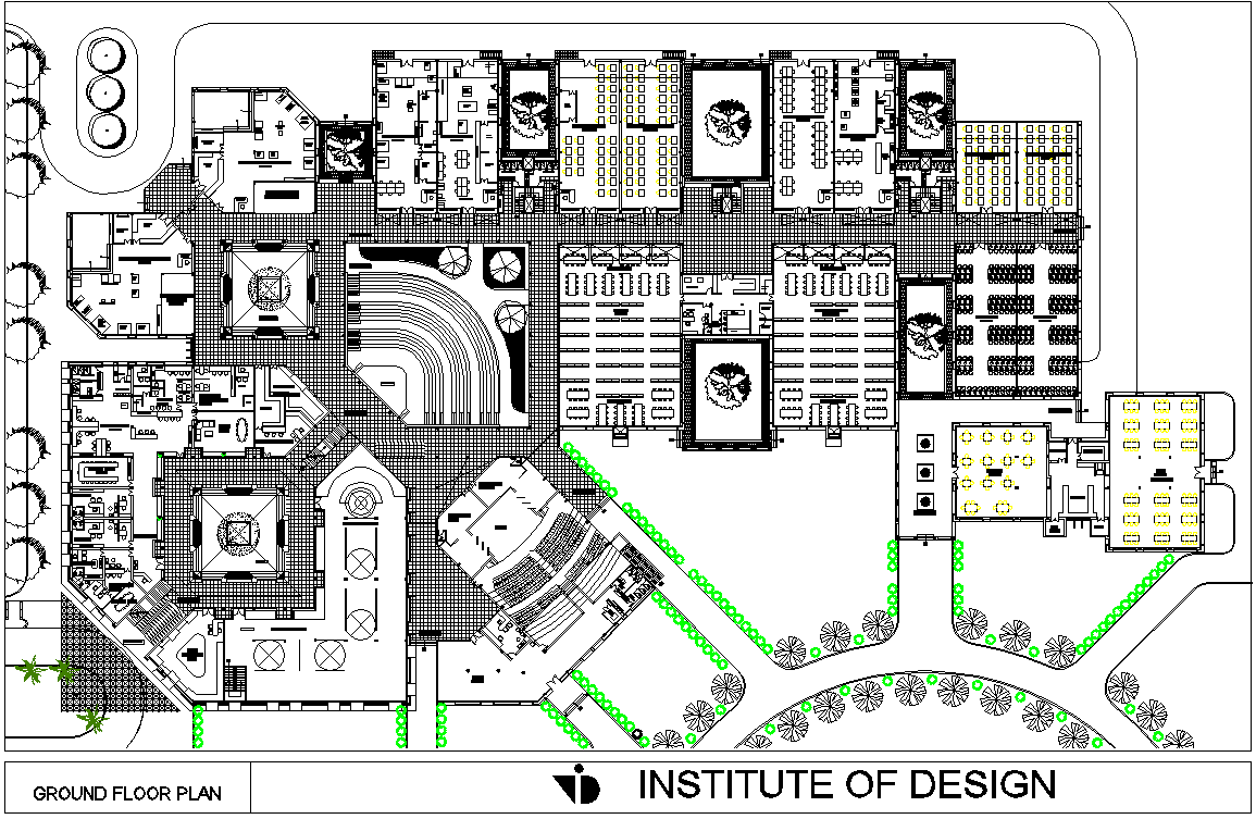 Ground floor working plan detail dwg file