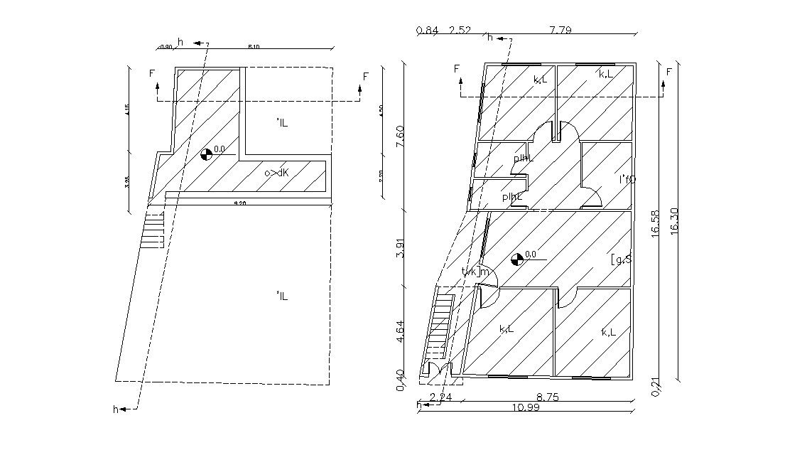 Ground Floor And Terrace Floor Plan CAD File