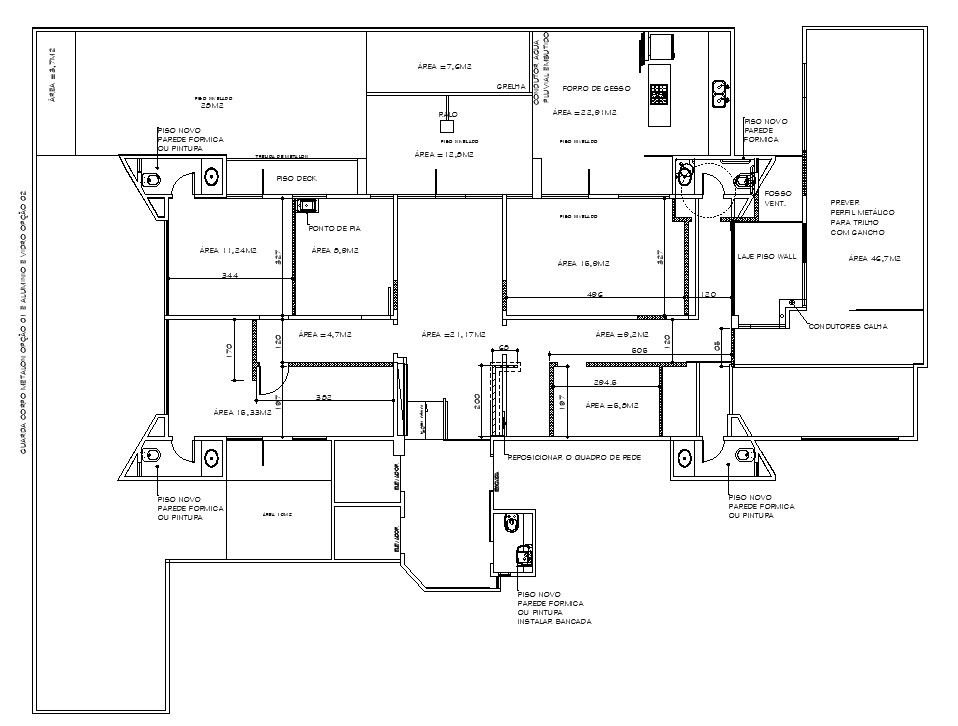 Ground Floor Block Layout Plan in AutoCAD 2D Drawing
