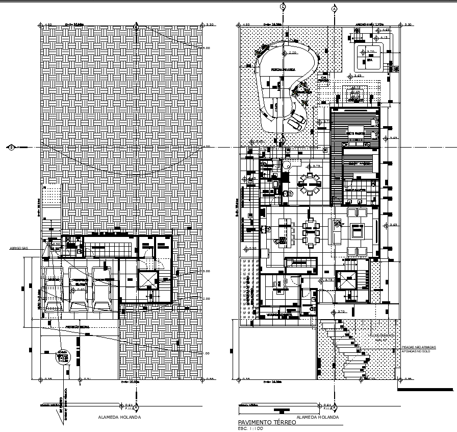 Ground Floor Hotel Layout Details with Swimming Pool Design AutoCAD DWG File