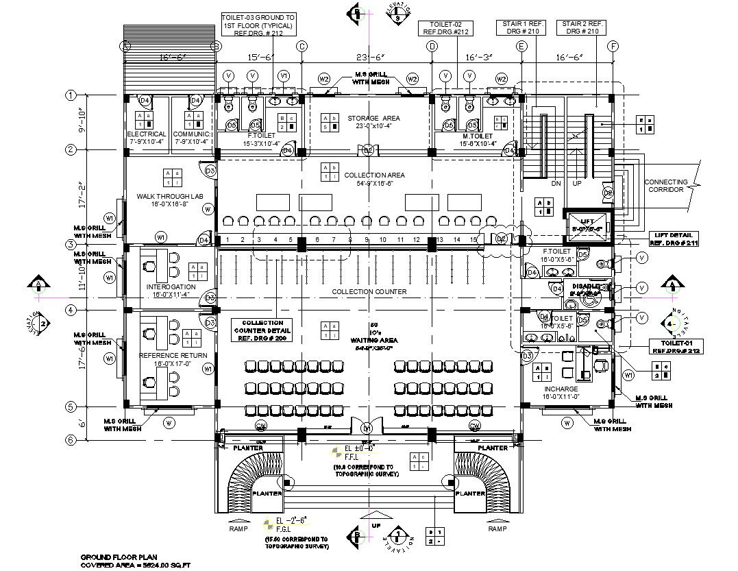 Ground Floor Laboratory Plan Layout CAD Drawing In AutoCAD DWG File