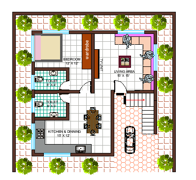 Ground Floor Layout Plan Autocad Drawing Details dwg File.