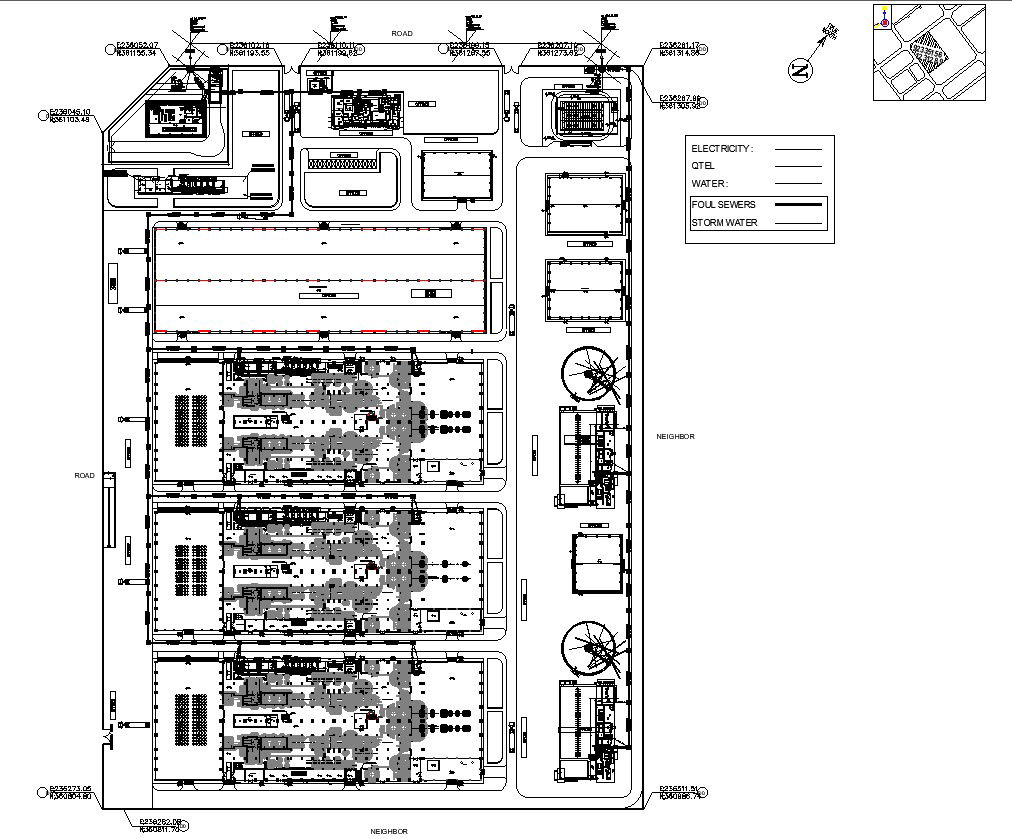 Ground Floor Layout for Factory Facility CAD Drawing In AutoCAD DWG File
