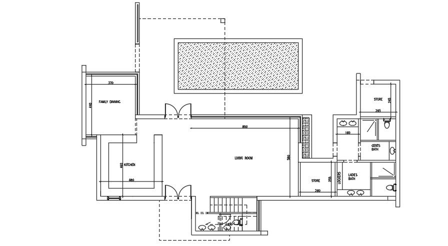 Ground Floor Plan Of House AutoCAD File Download