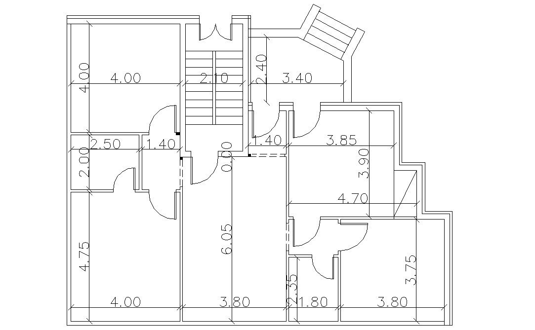 Ground Floor Plan Of Huge Bungalow With Dimension AutoCAD File