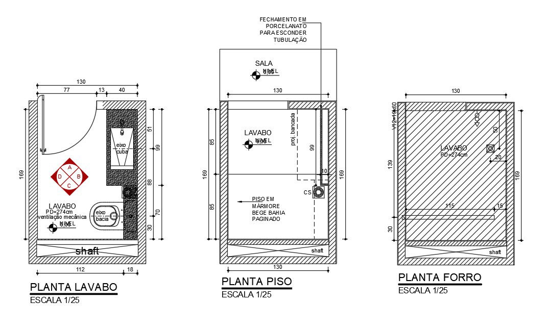 2D AutoCAD DWG Ground Floor and Ceiling Plan CAD File