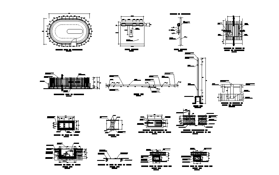 Ground With Railing Wall Detail Download DWG File