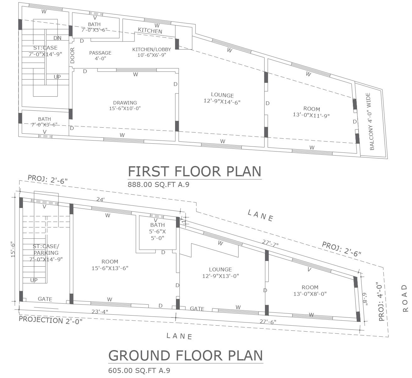 Ground floor and first floor design for villa design dwg autocad drawing .