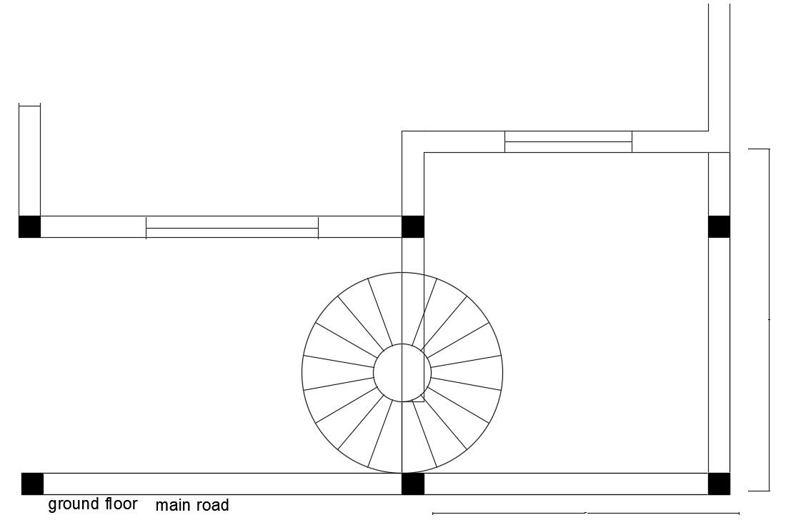 Ground floor column layout is given in this Autocad drawing file. Download now.