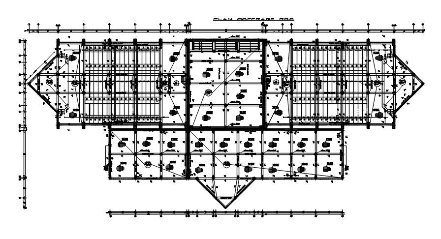 Ground floor formwork plan in detail AutoCAD 2D drawing, CAD file, dwg file
