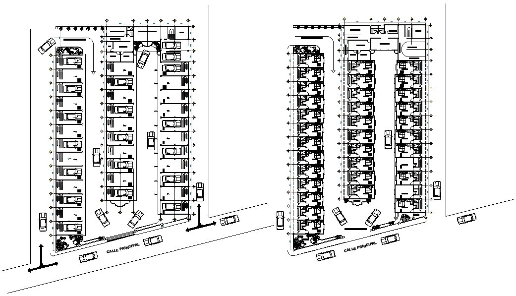 Ground floor hotel plan is given in this Autocad drawing file. Download now.