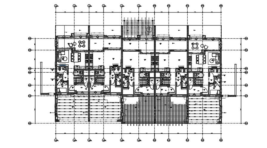 Ground floor layout of beam and column.