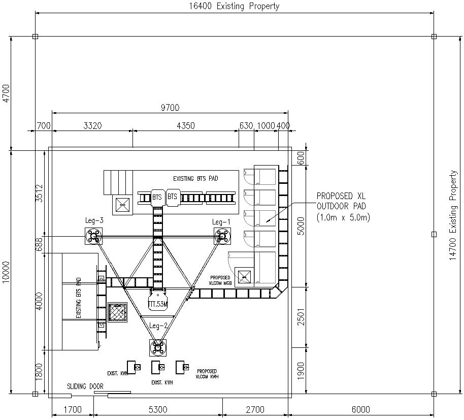 Ground floor layout plan of tower in detail AutoCAD drawing, dwg file, CAD file