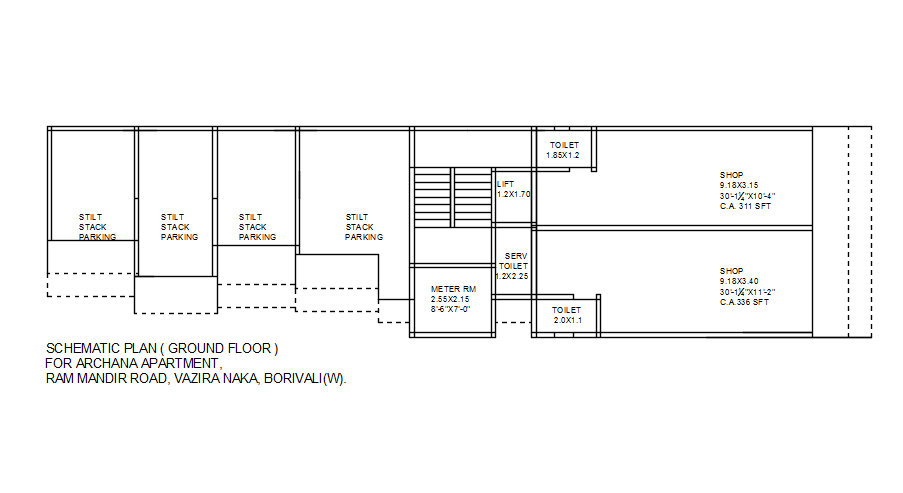 Ground floor plan of building in detail AutoCAD drawing, dwg file, CAD file