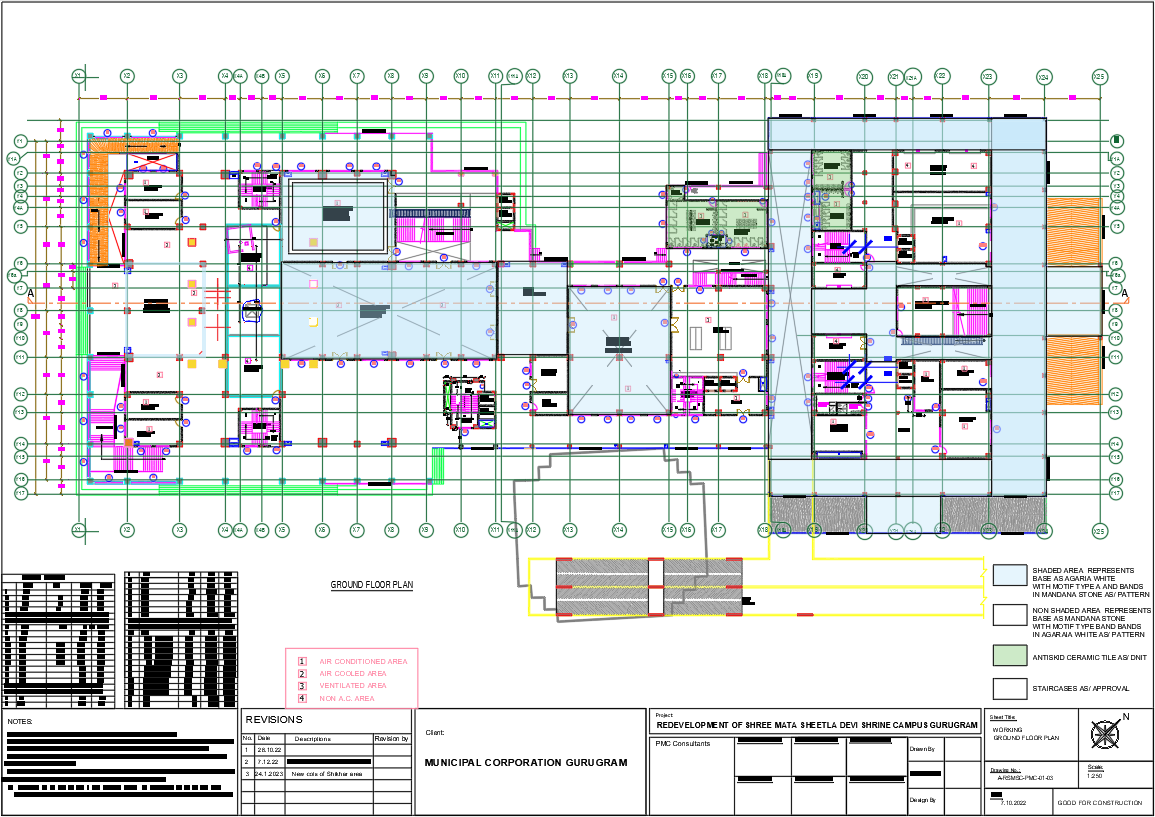 Ground floor plan of municipal corporation layout Cad drawing DWG File