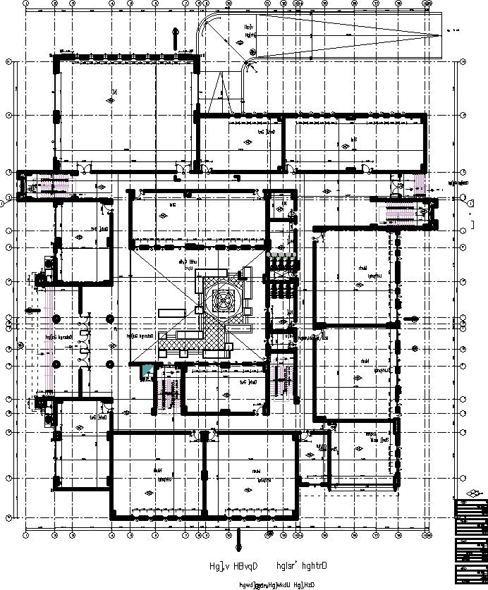 Ground floor plan of pharmacy college with detail AutoCAD drawing