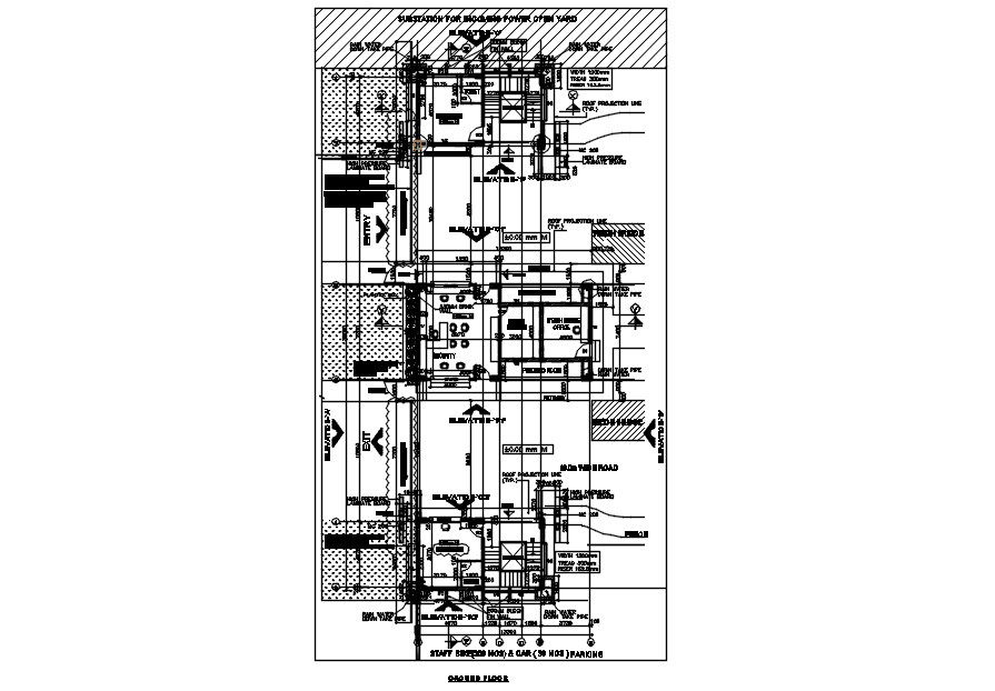 Ground floor plan of steel strip factory in detail AutoCAD drawing, CAD file, dwg file