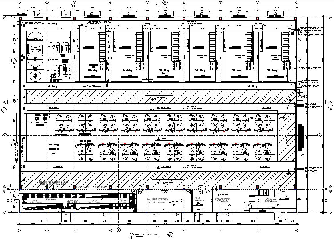 Ground floor plan with detail dimensioning.