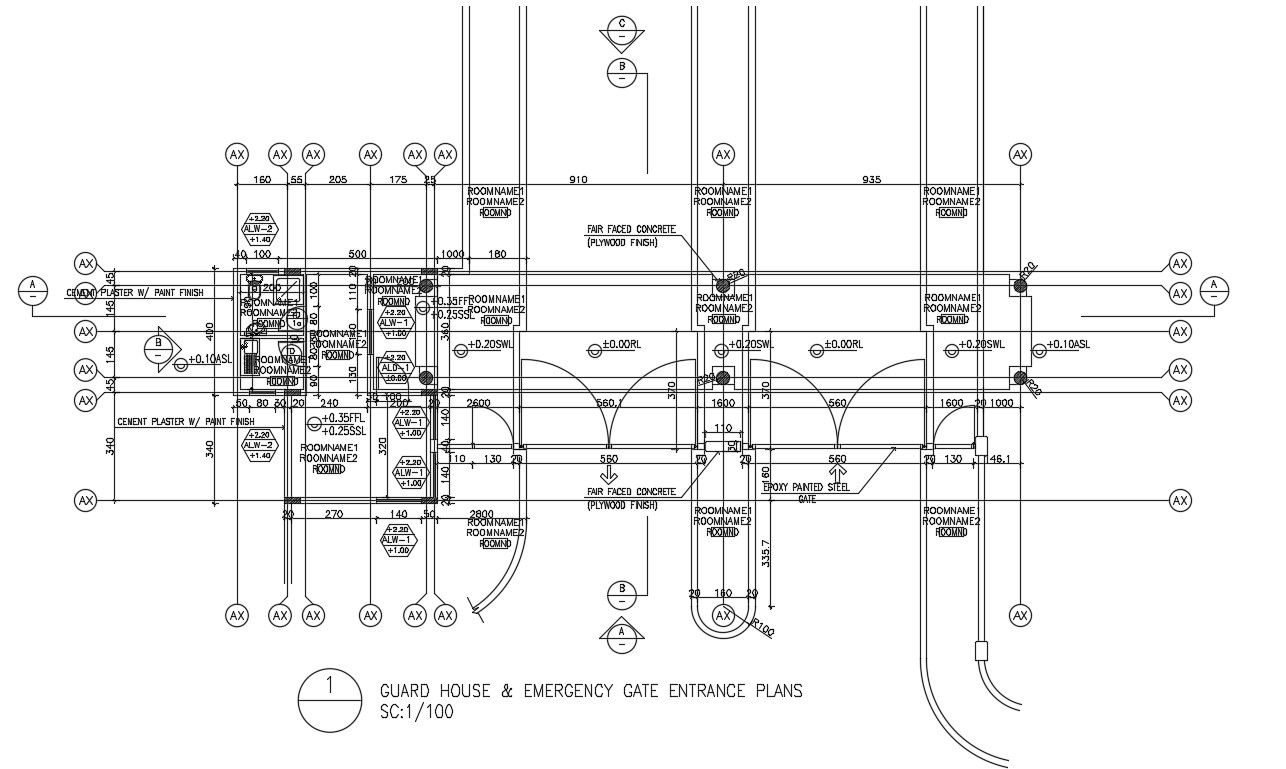 Guard house plan is given in this Autocad drawing file.Download now.
