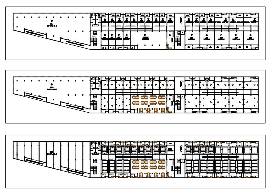 Detailed modern Guest House Floor layout Plan in AutoCAD DWG Format