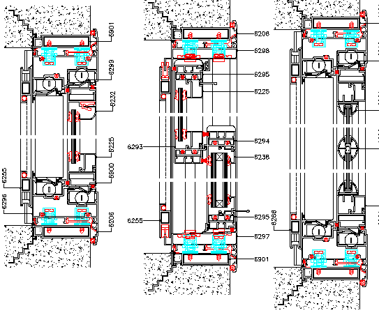 Guillotine window installation details dwg file