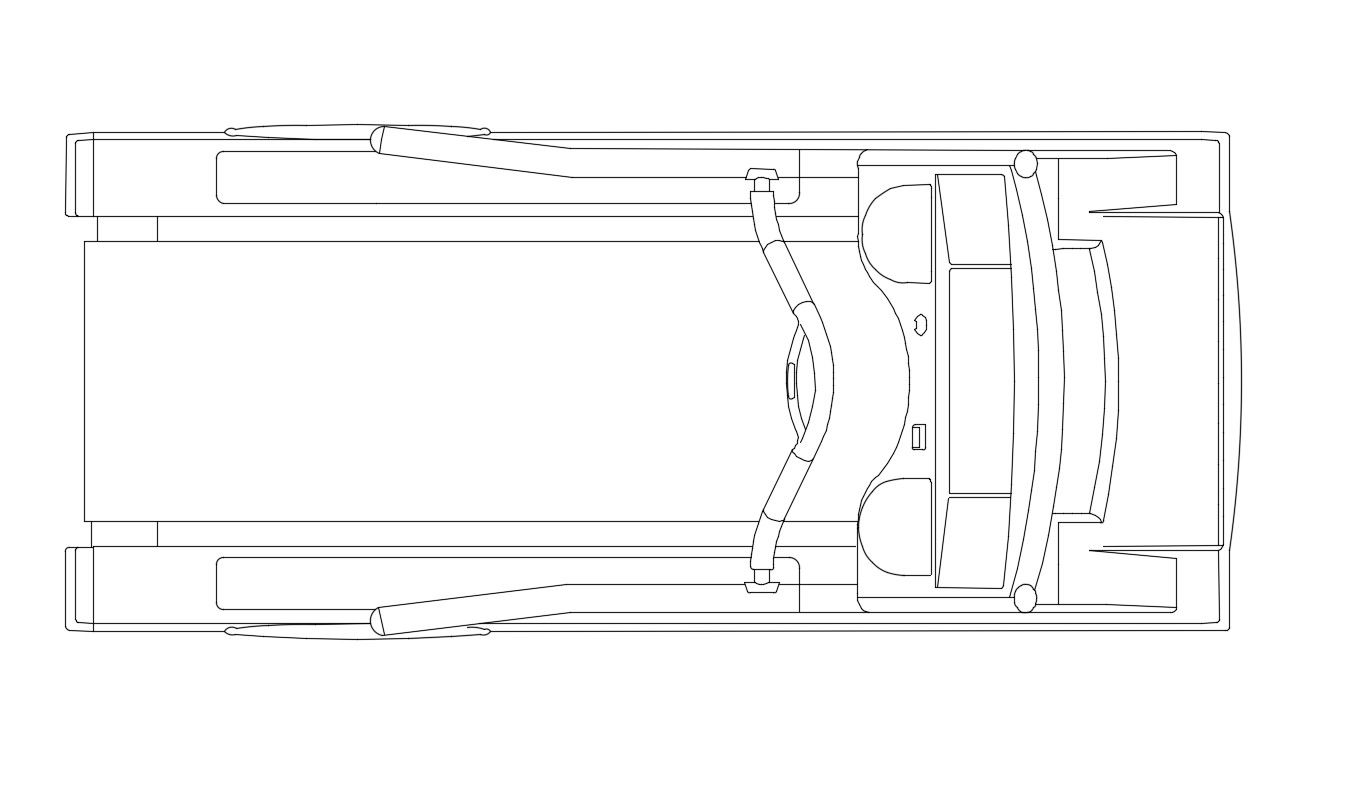 Gym Treadmill Equipment Elevation Design CAD File Free Download
