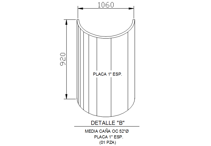 HALF CANE design in AutoCAD 2D drawing, dwg file, CAD file