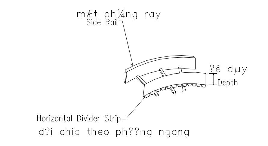 HORIZONTAL FITTING DIVIDER STRIP design in detail AutoCAD drawing, dwg file, CAD file
