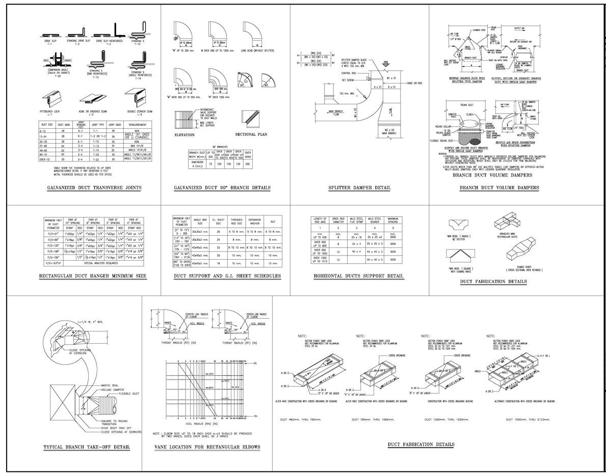 HVAC System AutoCAD CAD Drawing