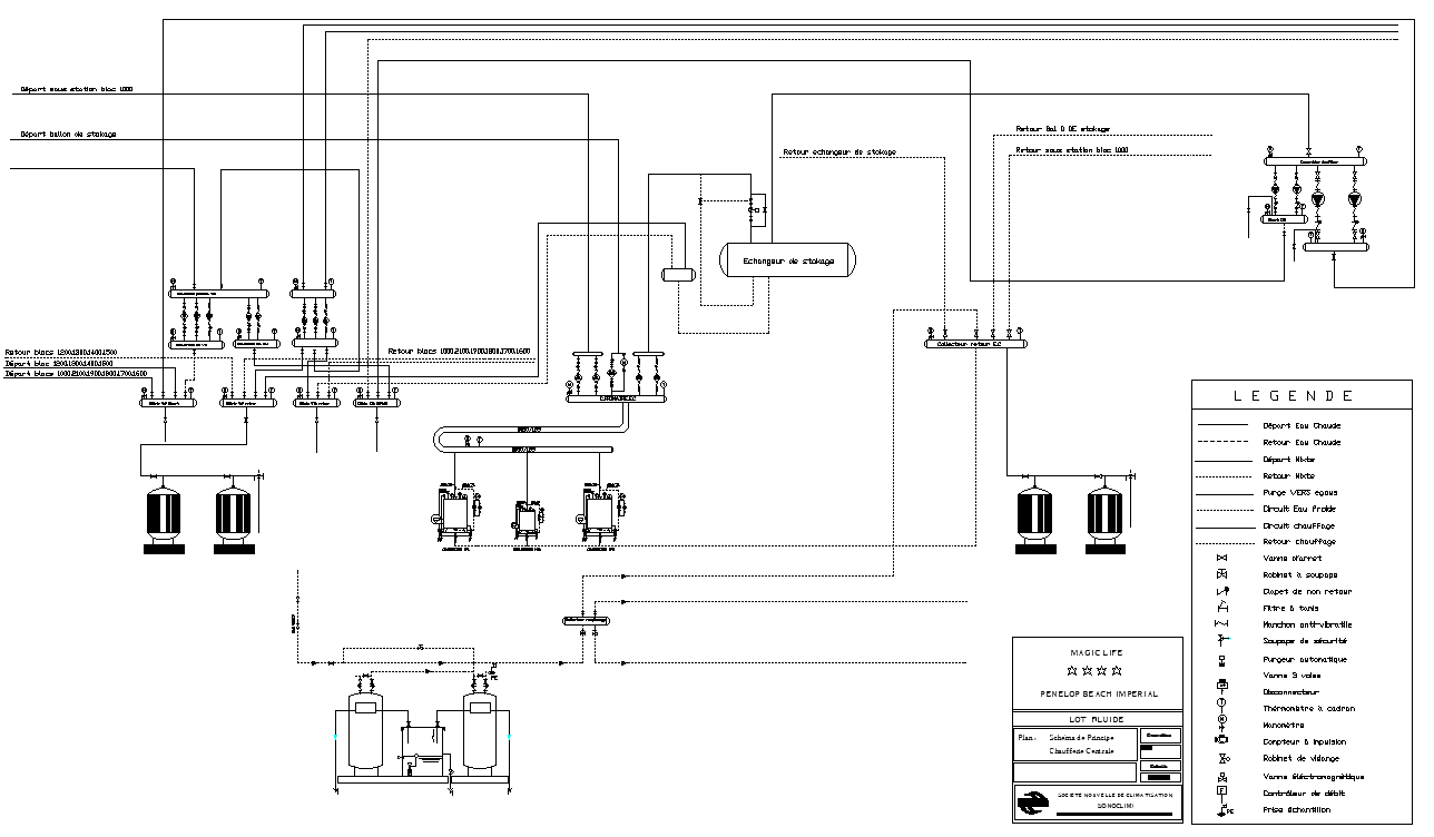  HVAC Piping and Instrumentation Diagram System Details AutoCAD DWG File