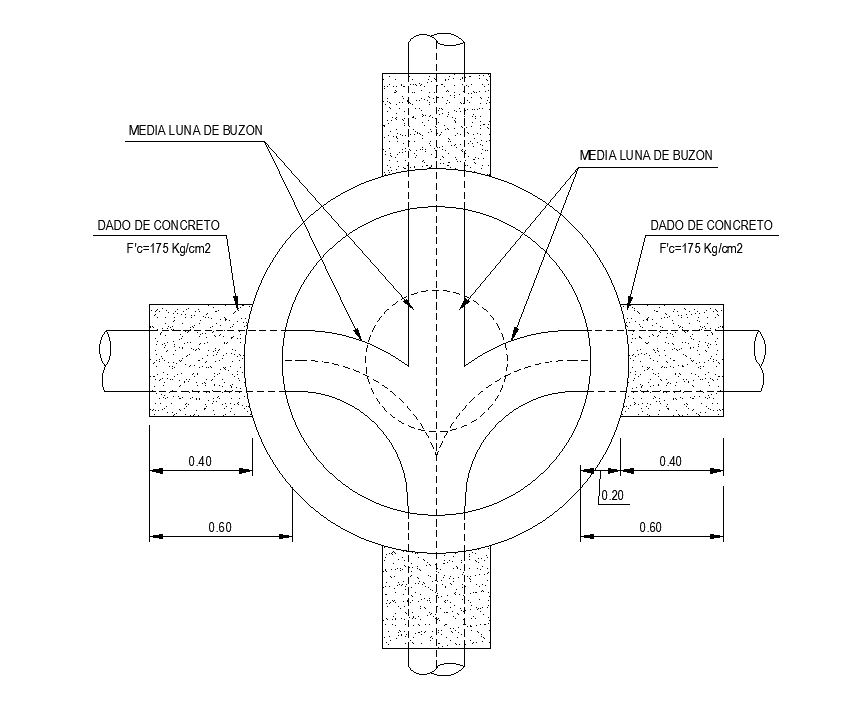 Half moon mailbox plan is given in this Autocad drawing file. Download now.