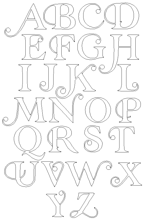 Hand lettering alphabets DWG AutoCAD drawing