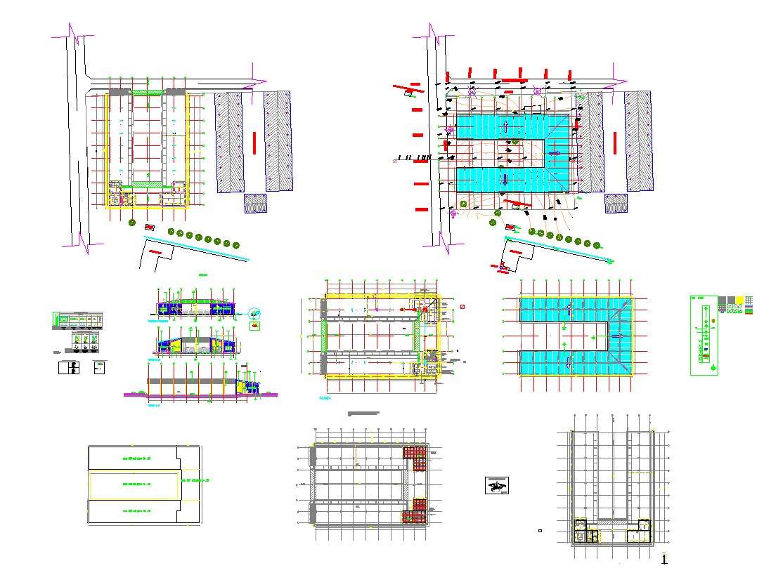 Hangar structure for vehicles in metallique