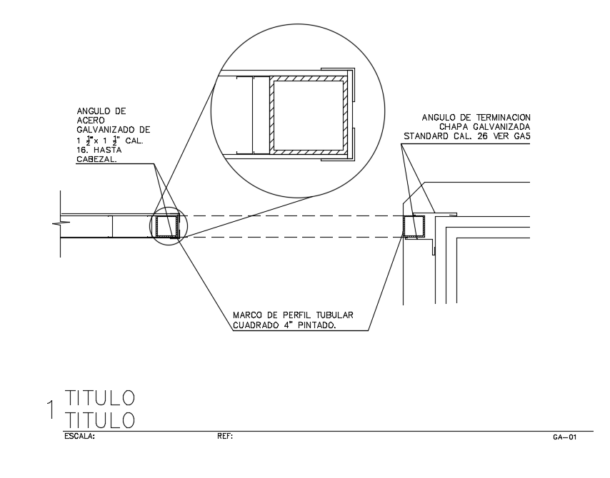Hawaiian curtain fixing detail is given in this AutoCAD model. Download now.
