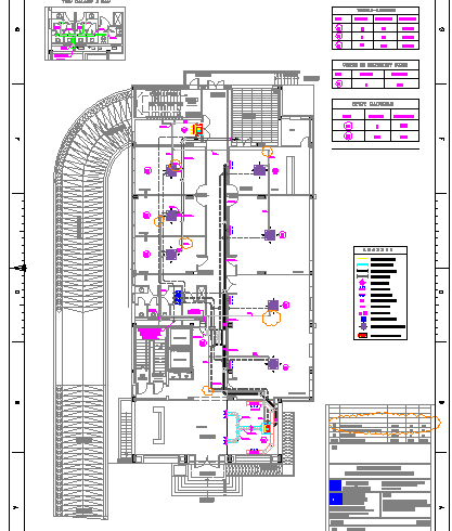 Headquarters building architecture layout plan details dwg file