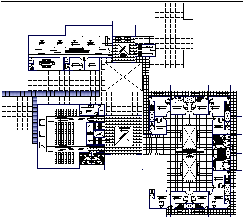 Health Center Architecture Design and Structure Details dwg file