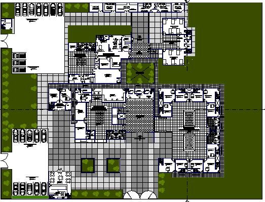 Health Center Architecture Design and Structure Details dwg file