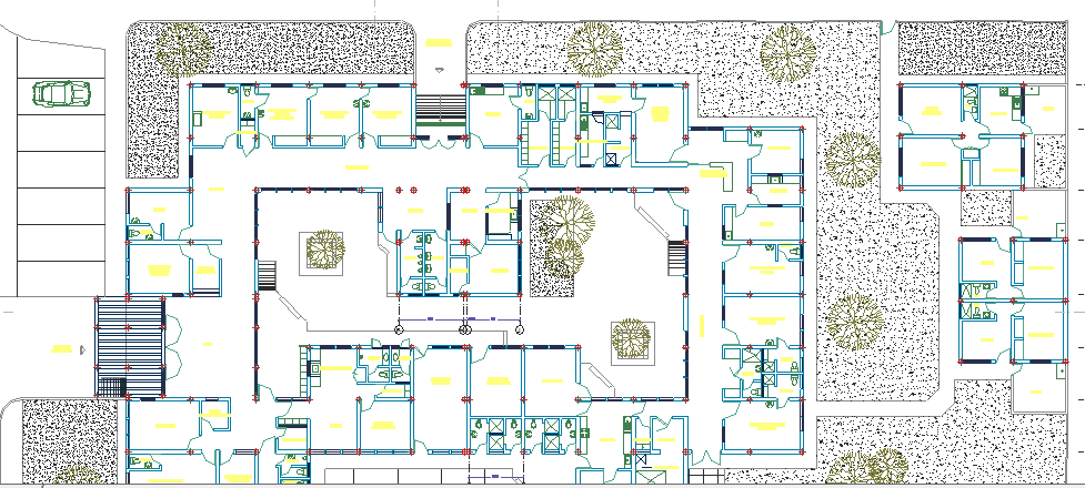 Health Center of High Complexity dwg file