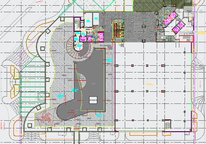 Health Club and Spa Flooring Layout dwg file