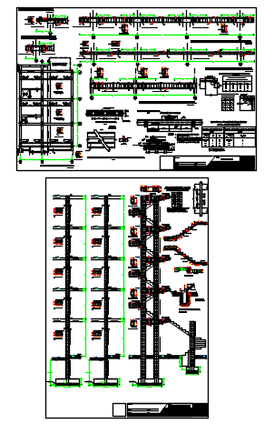 Heigh building structures plan drawing.