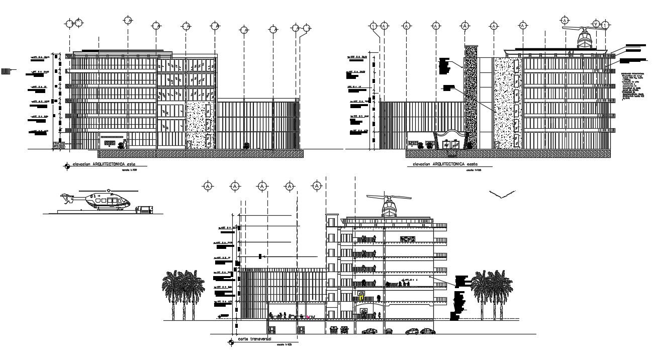 Helicopter Landing Building AutoCAD File