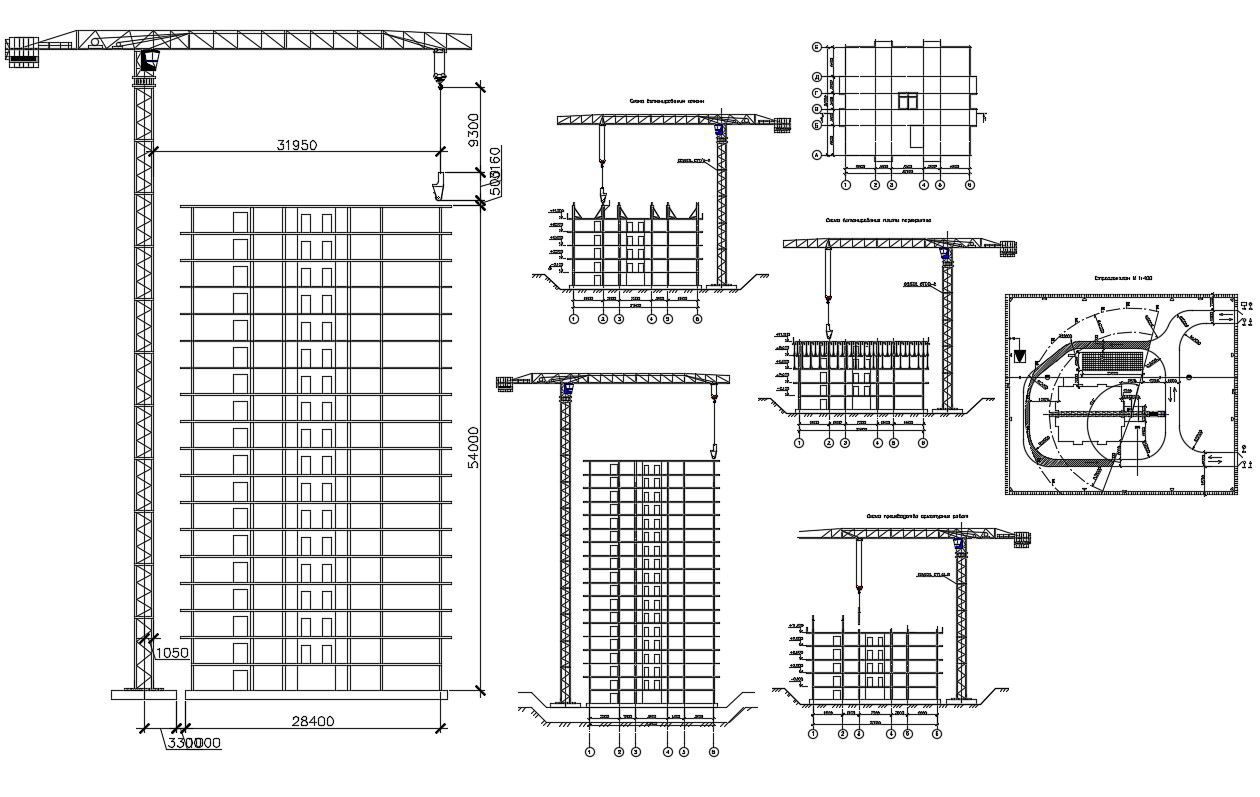 High Rise Building Construction Details CAD Drawing