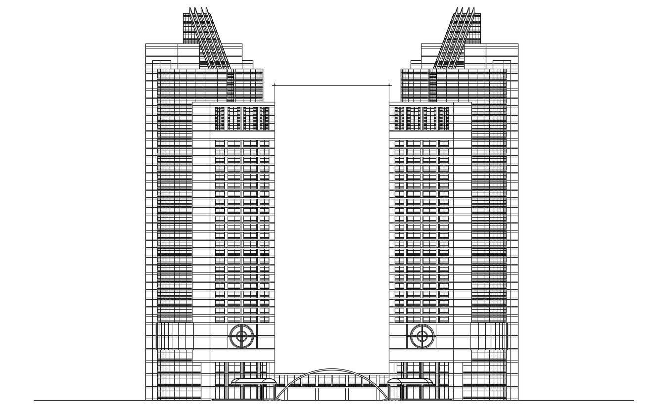 High Rise Commerce Building Facade Design 
