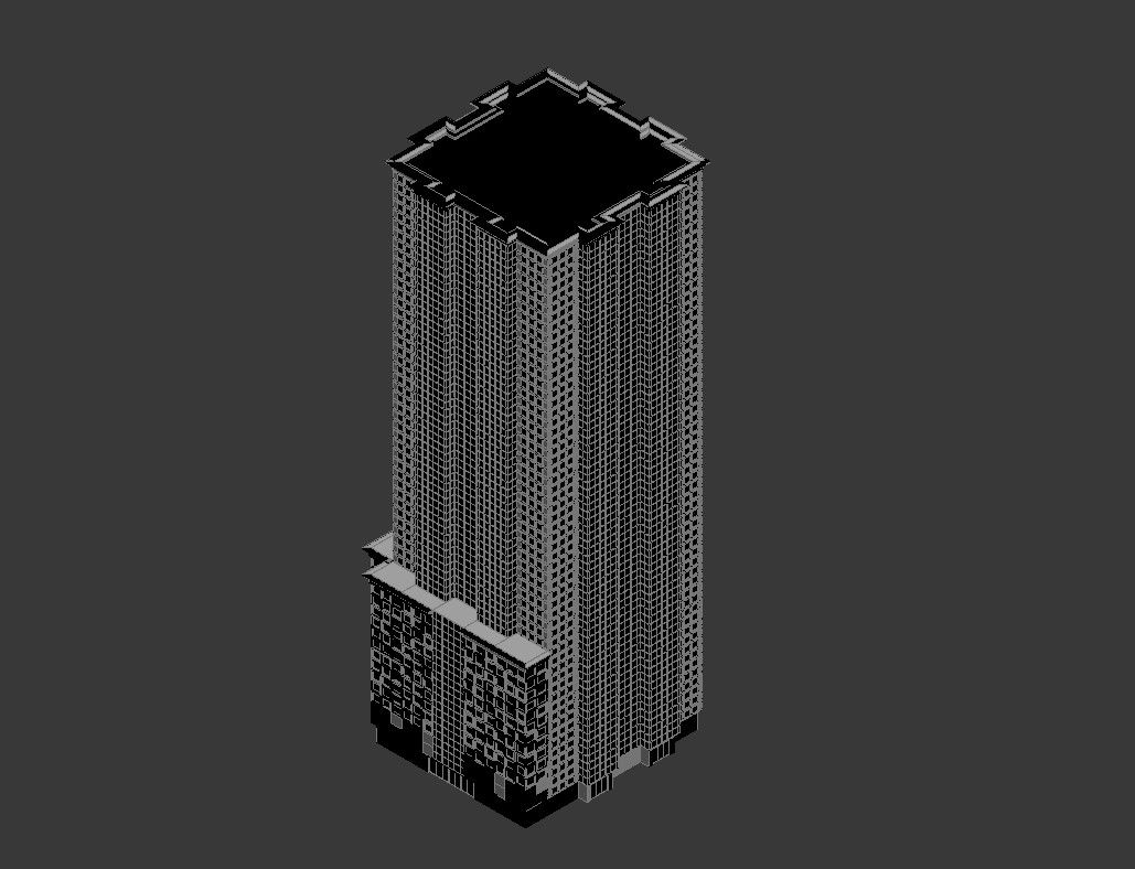 High-Rise Commercial Complex 3D Model for CAD files