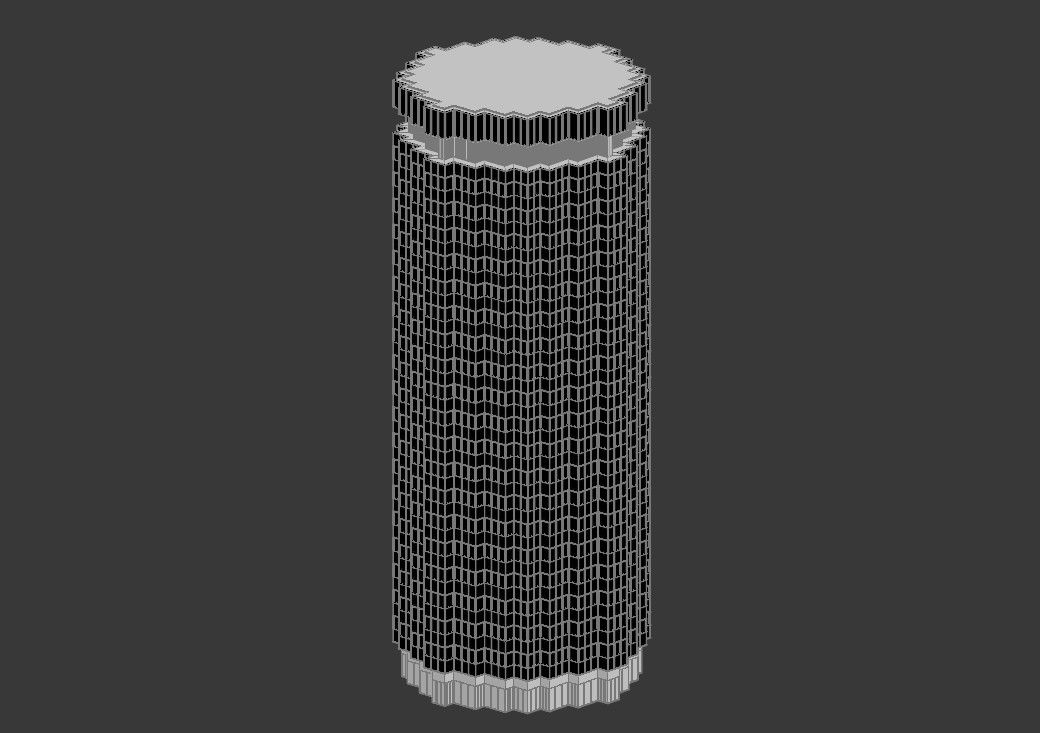 3D MAX Elevation Model plan of High-Rise Commercial Complex files